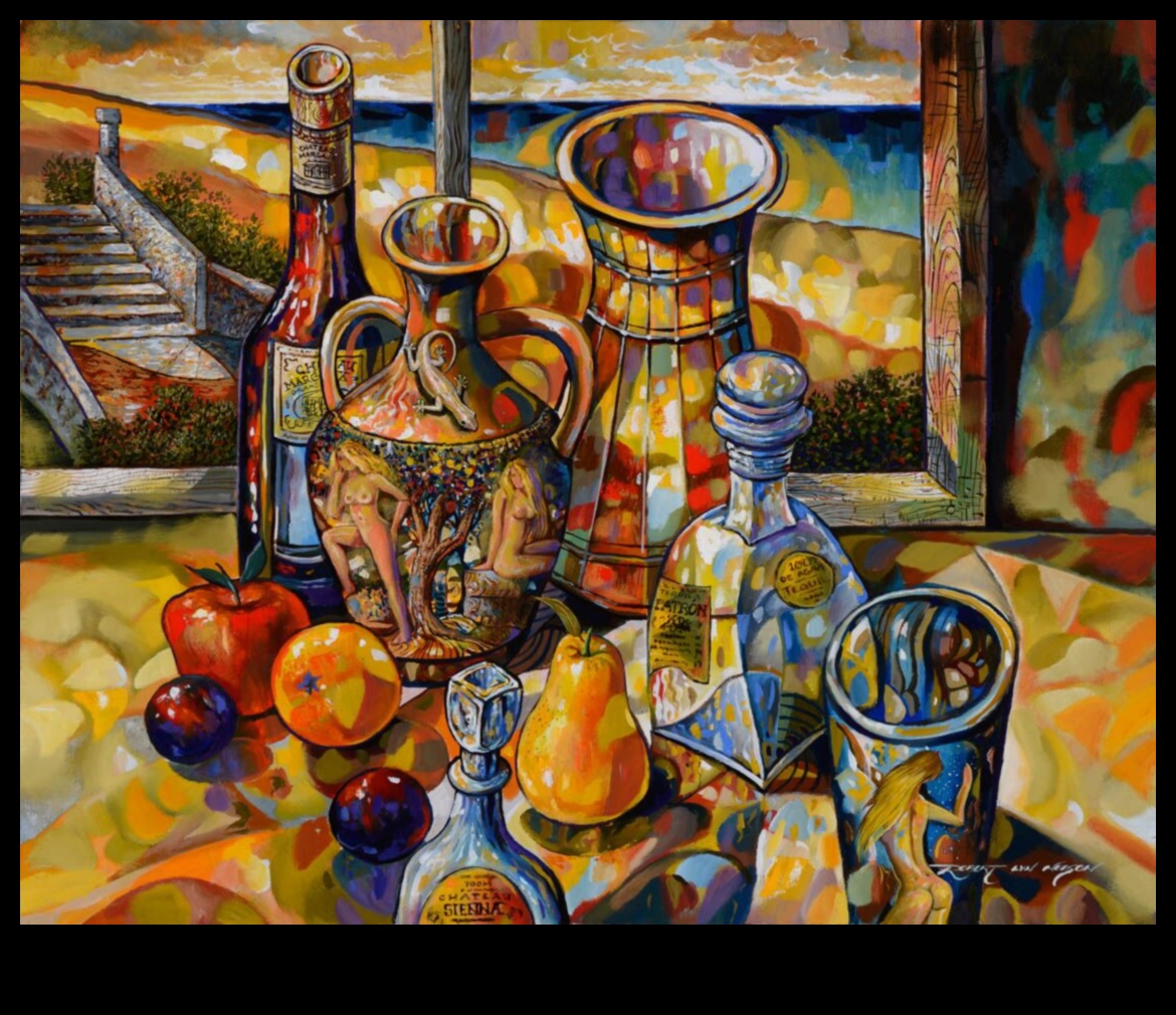 פלטת שלווה: טבע דומם בביטויים בצבעי מים