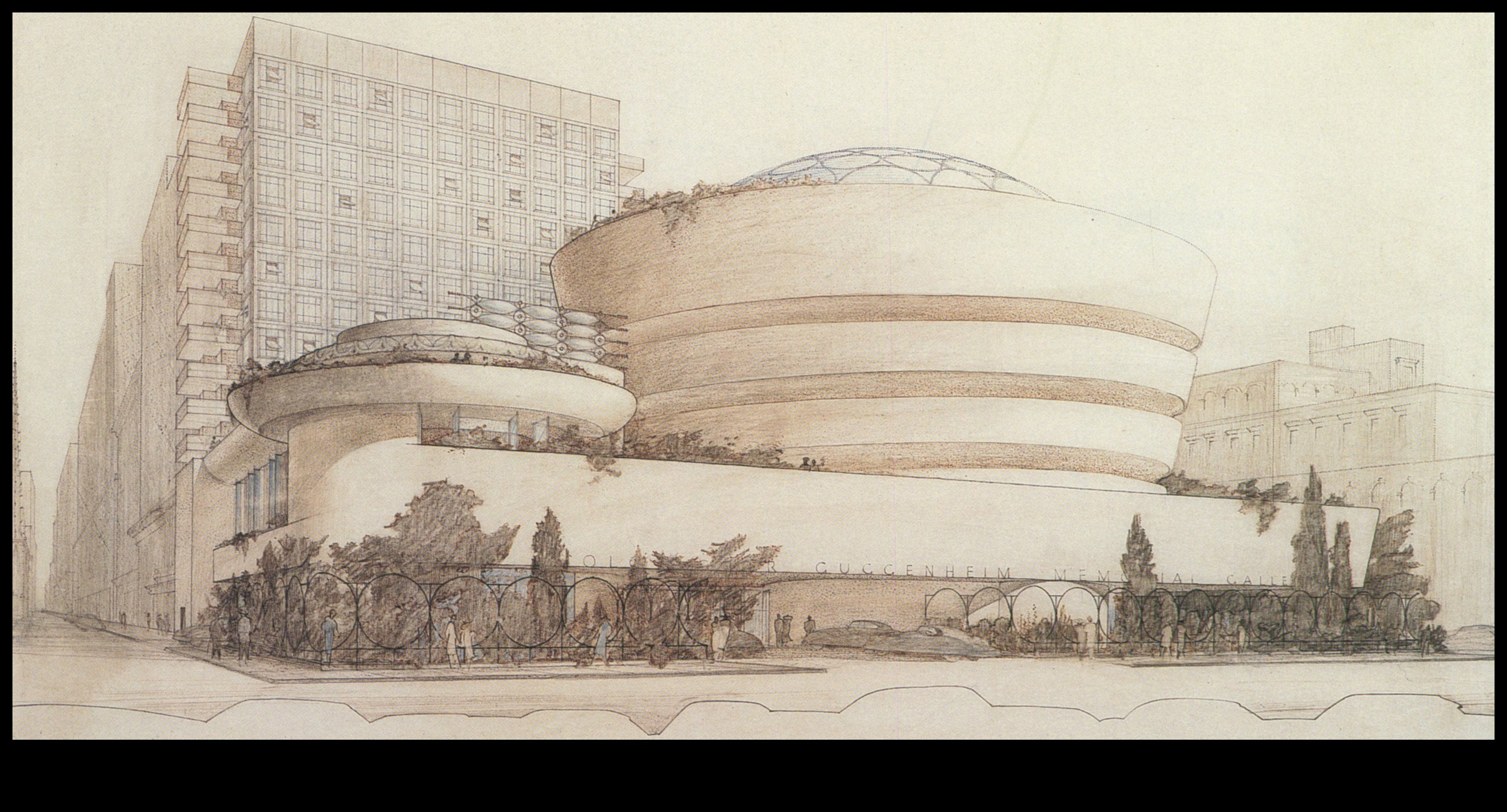 פלאים אדריכליים: שרטוט של אייקונים של עיצוב מודרני