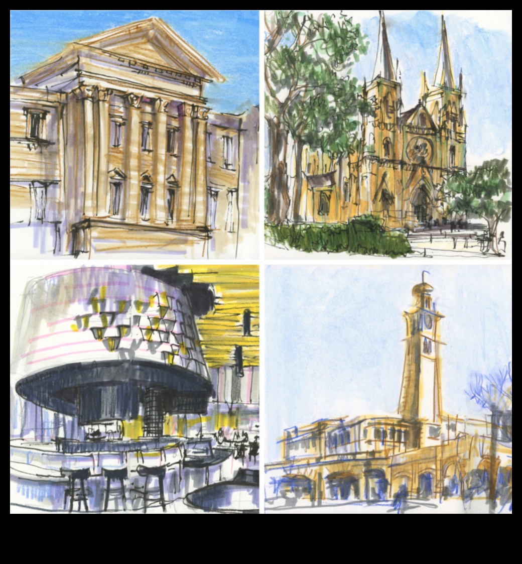 ספר סקיצות עיר: הקלטת רשמים של סצנות אורבניות