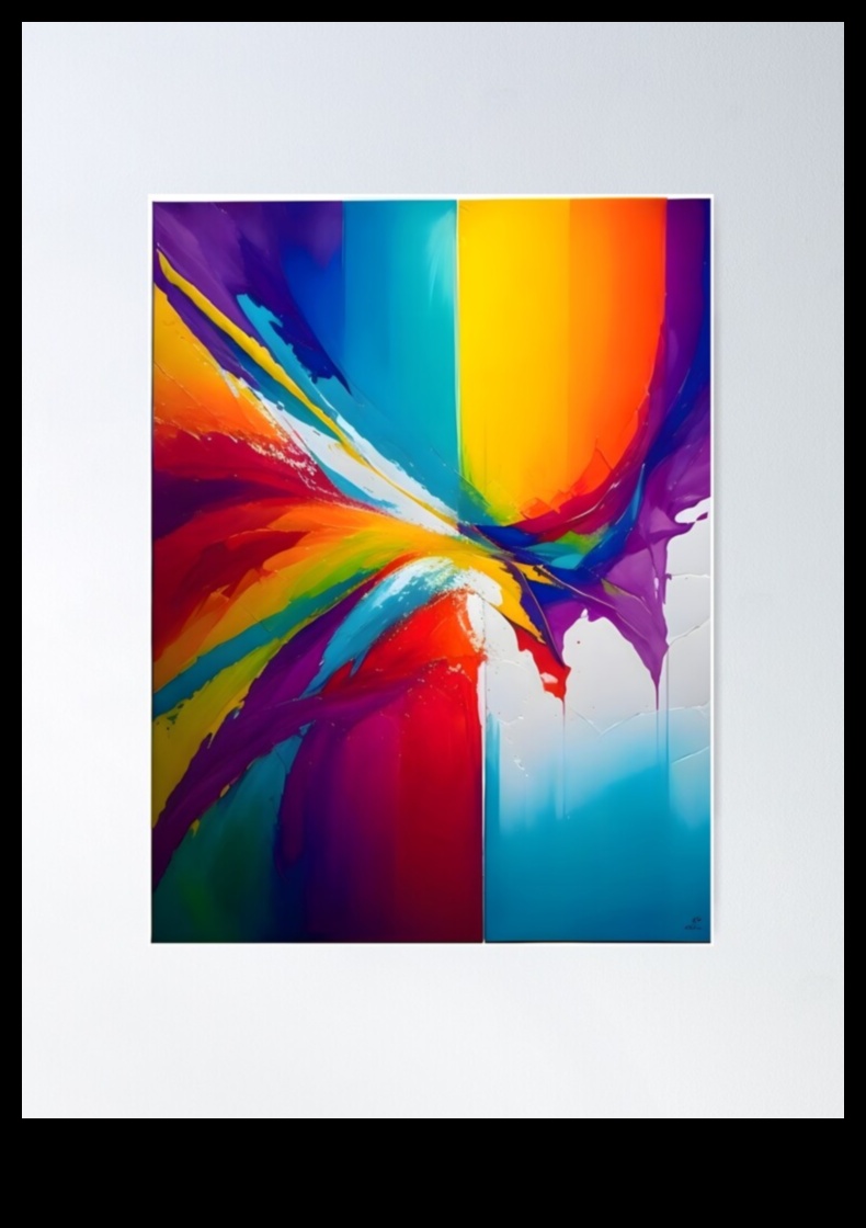 הפשטות צבעוניות: חקר חיוניות בציורים מופשטים