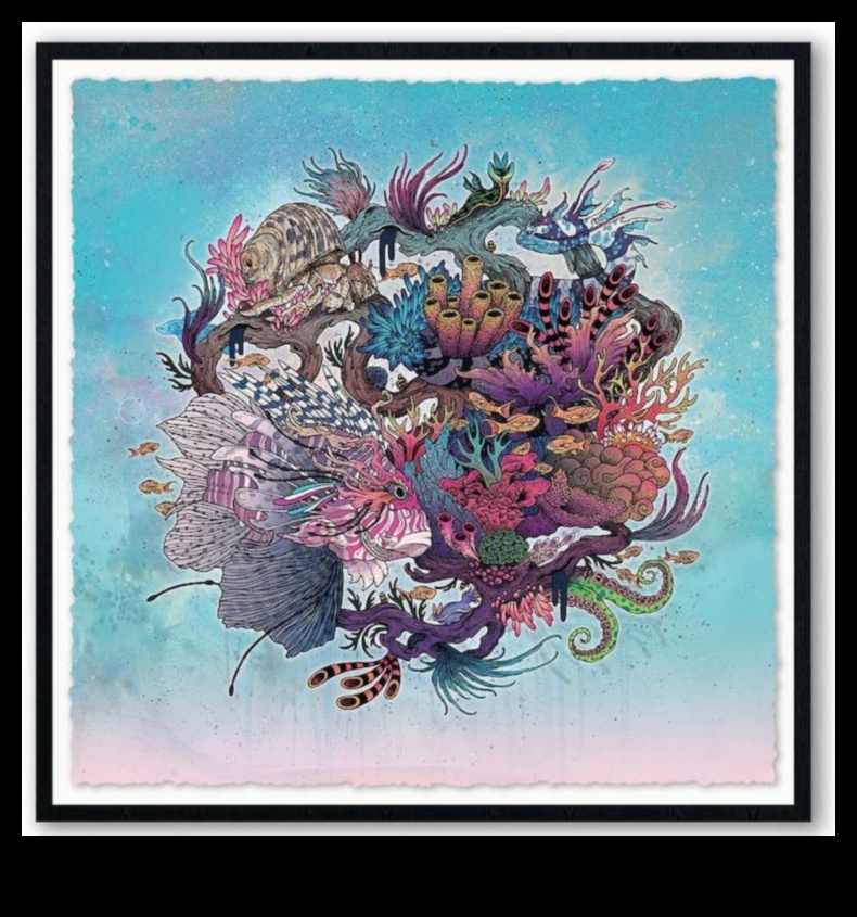 אקווה אומנים: חוגגים אמנים מודרניים בהשראת החיים הימיים