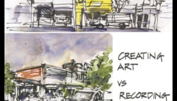 ספר סקיצות עיר: הקלטת רשמים של סצנות אורבניות