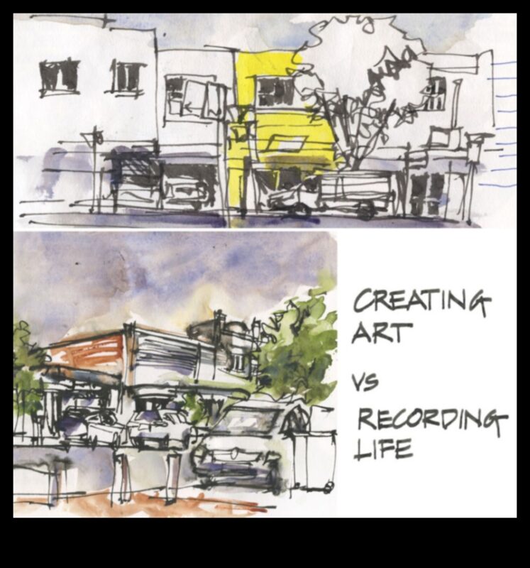 ספר סקיצות עיר: הקלטת רשמים של סצנות אורבניות