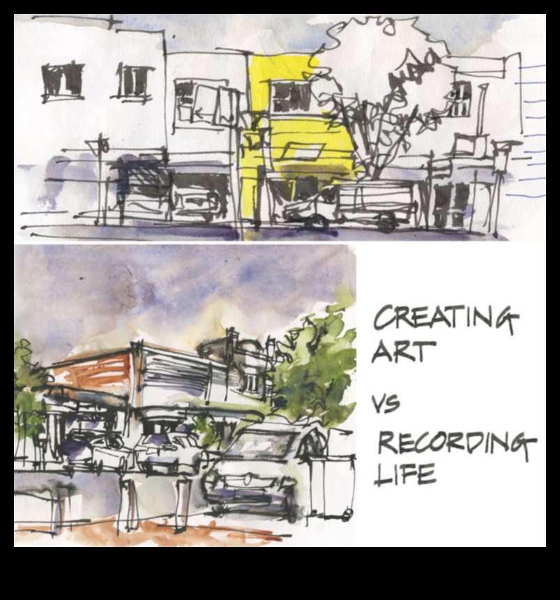 ספר סקיצות עיר: הקלטת רשמים של סצנות אורבניות