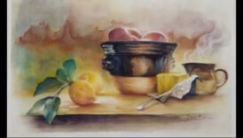 פלטת שלווה: טבע דומם בביטויים בצבעי מים