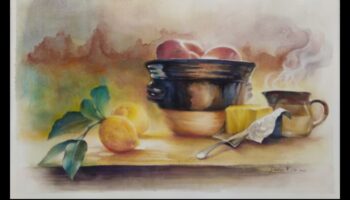 פלטת שלווה: טבע דומם בביטויים בצבעי מים