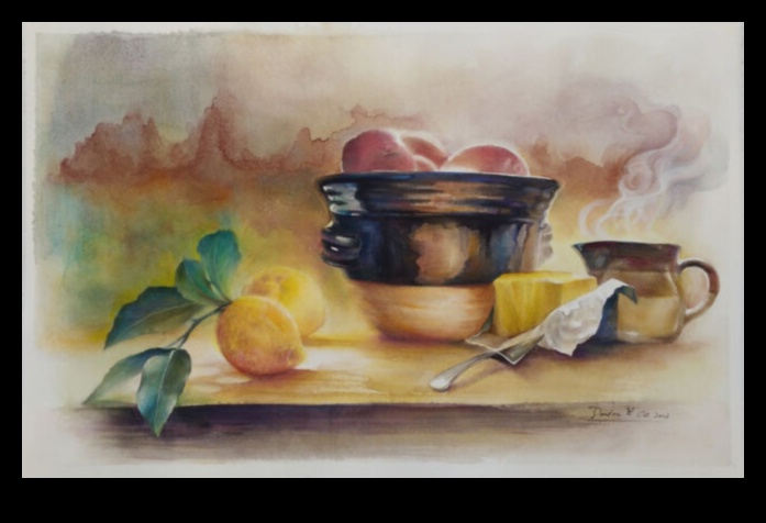 פלטת שלווה: טבע דומם בביטויים בצבעי מים