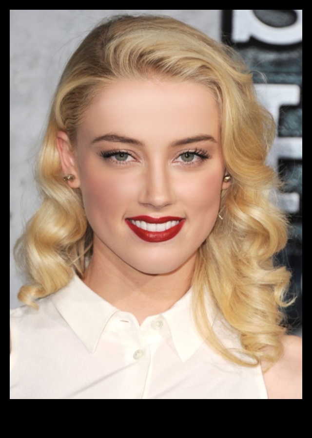 שיער בלונדיני ושפתיים אדומות: שילובים זוהרים קלאסיים